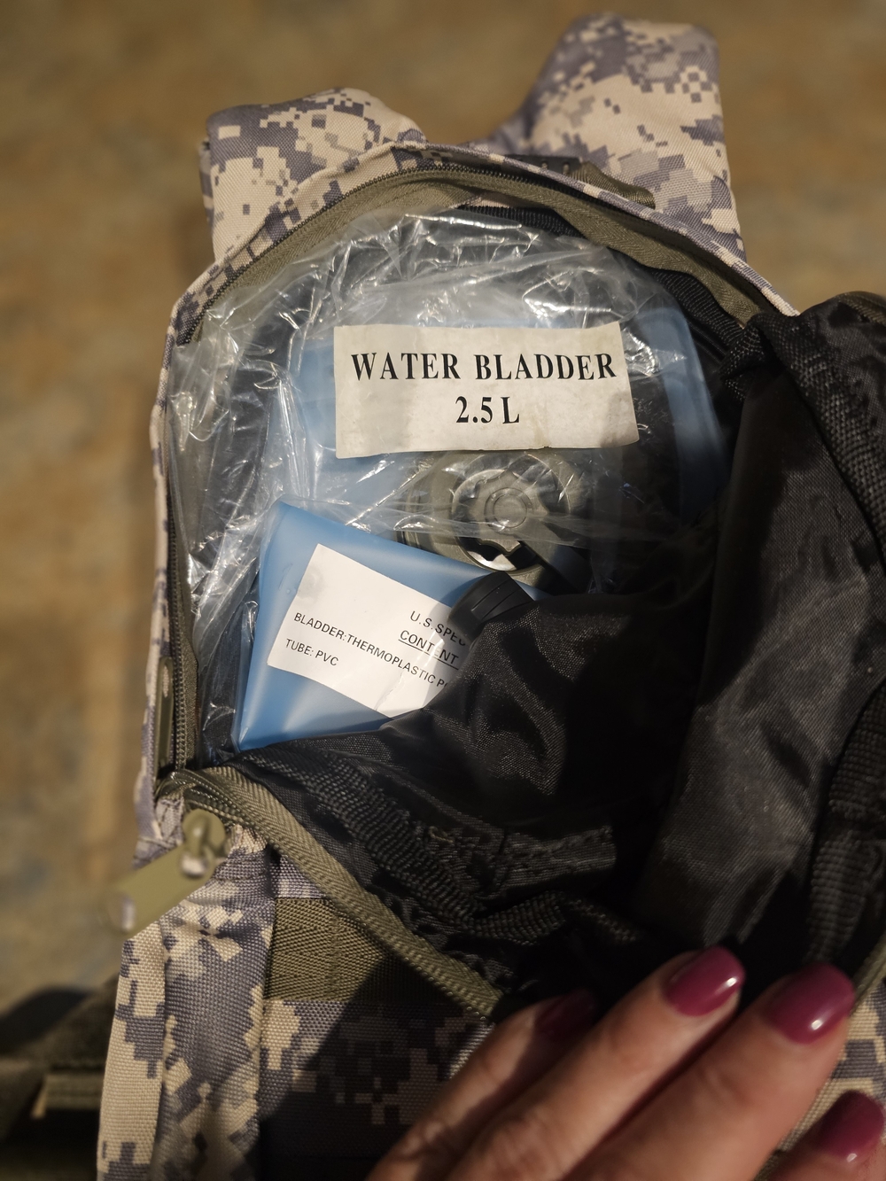 Digital Camo Tactical Sling Pack - Gray With Water - Picture 8 of 9